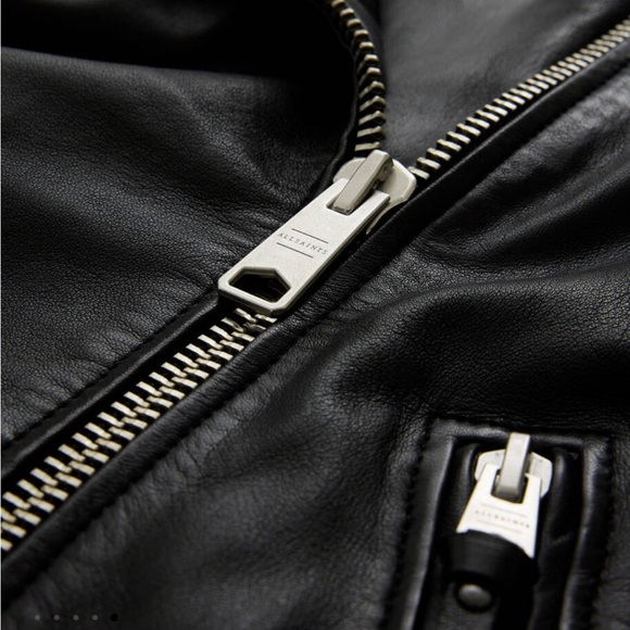All Saints Billie Leather Biker Jacket - Picture 5 of 13